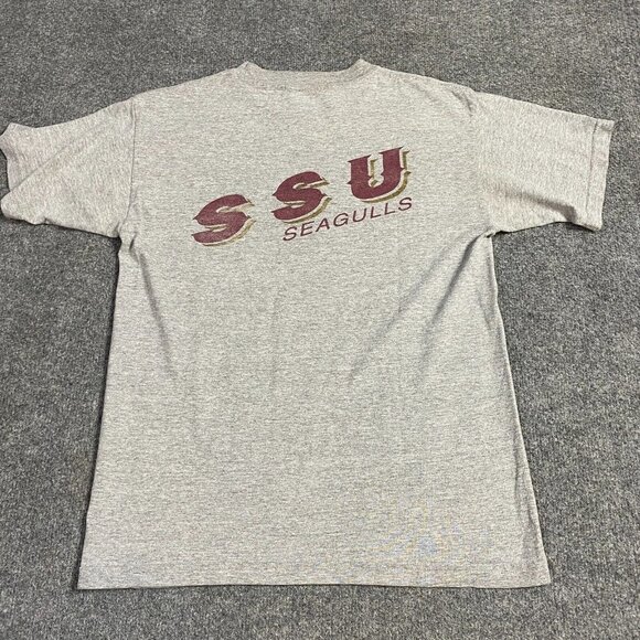 Salisbury University Seagulls T-shirt M Gray Vintage USA Made - Picture 1 of 5